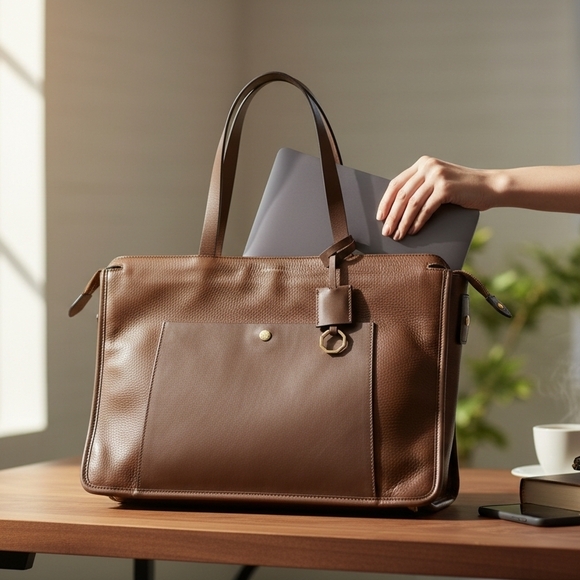 Louise et Cie Brown Leather Shoulder Bag - Picture 1 of 13